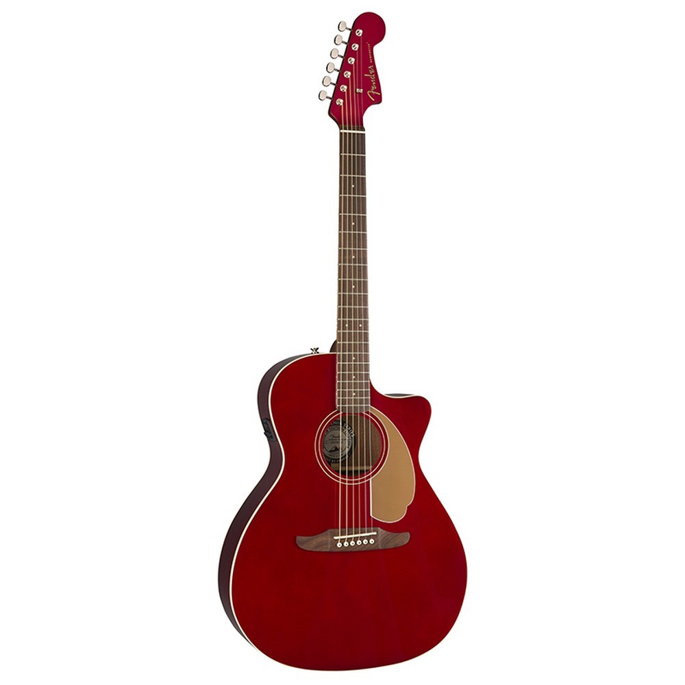 Fender Newporter Player Acoustic Guitar Candy Apple Red