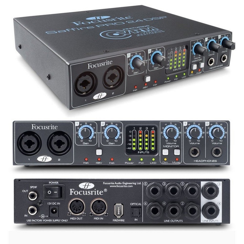 Focusrite Saffire PRO 24 DSP 16x8 Audio & MIDI FireWire Interface with On-Board DSP