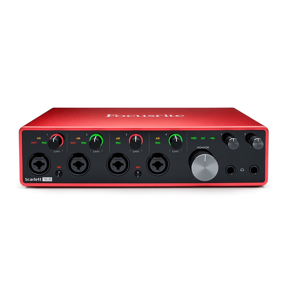 Focusrite Scarlett 18i8 Audio Interface with Four Focusrite Mic Preamps