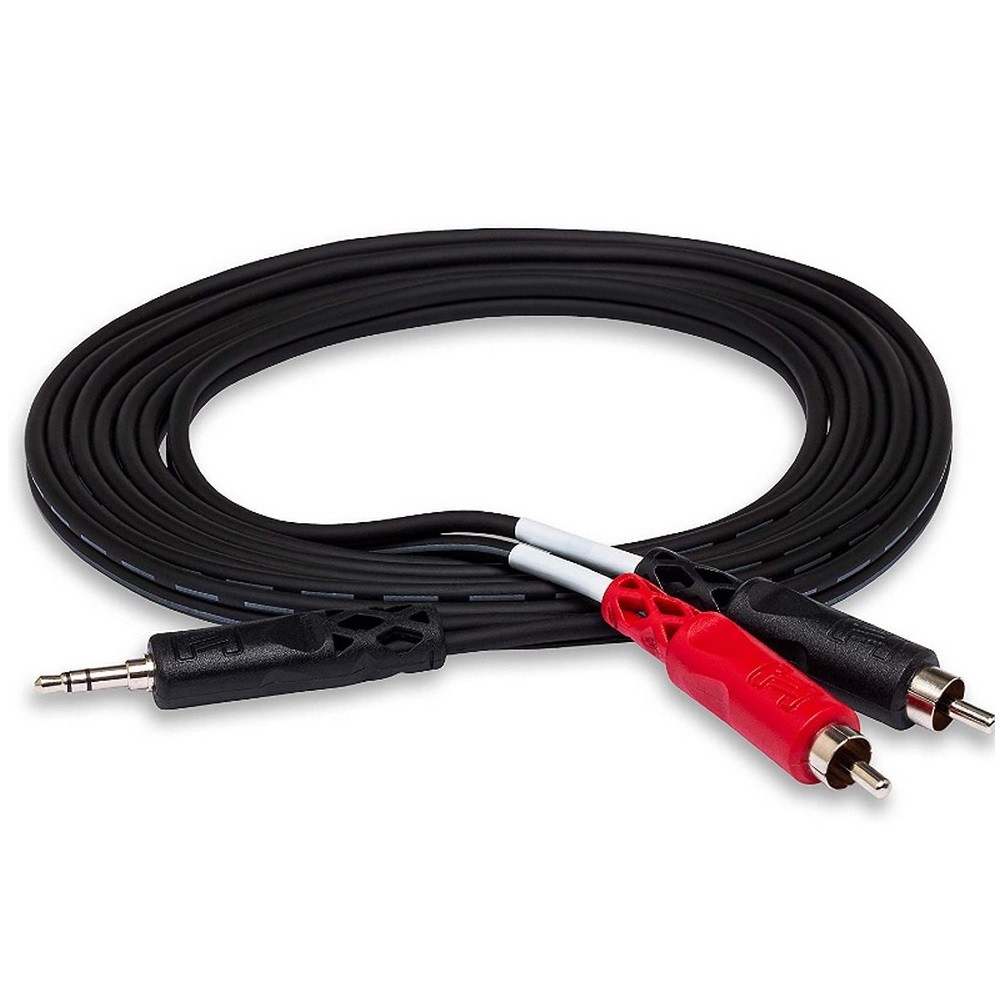 Hosa CMR-210 TRS to Dual RCA Cable 3.5 mm Stereo Breakout 10 ft.