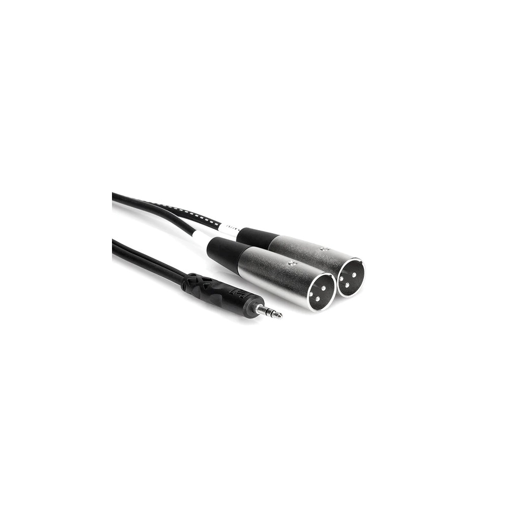 Hosa - CYX-402M Stereo Breakout Cable - 3.5mm TRS Male to Dual XLR3 Male - 6.5 foot