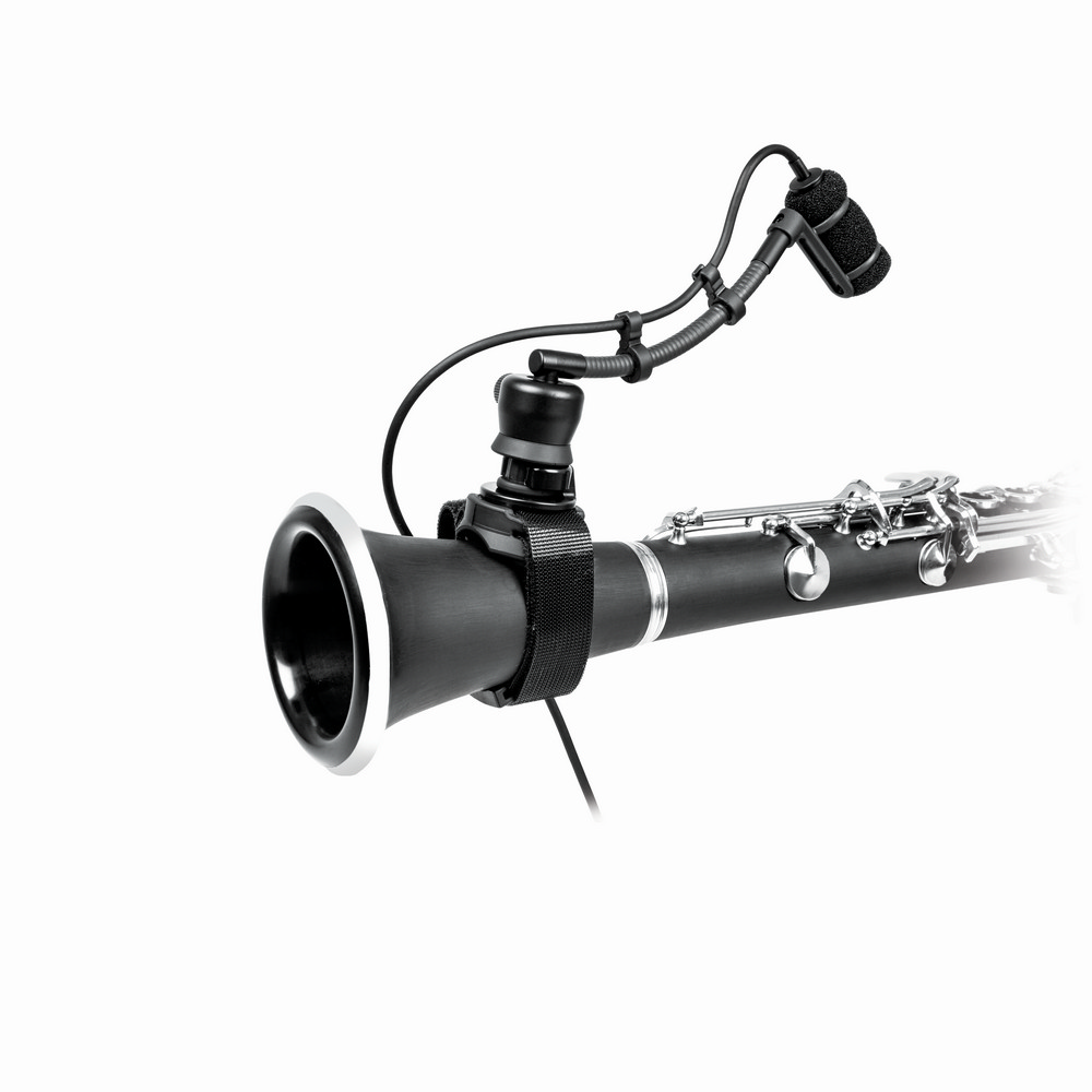 Audio-Technica ATM350W Cardioid Conenser Instrument Microphone w/ Woodwind Mounting System