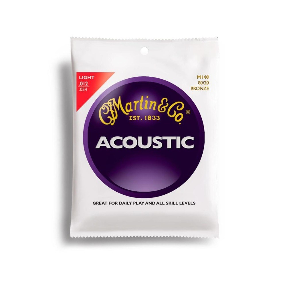 Martin & Co. M140 80/20 Bronze Light Acoustic Guitar Strings