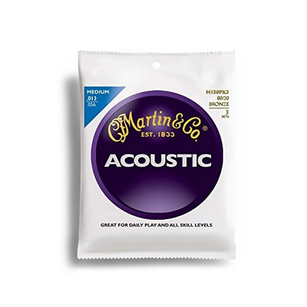 Martin Acoustic Guitar Strings 80/20 Bronze M-150 .13-.56