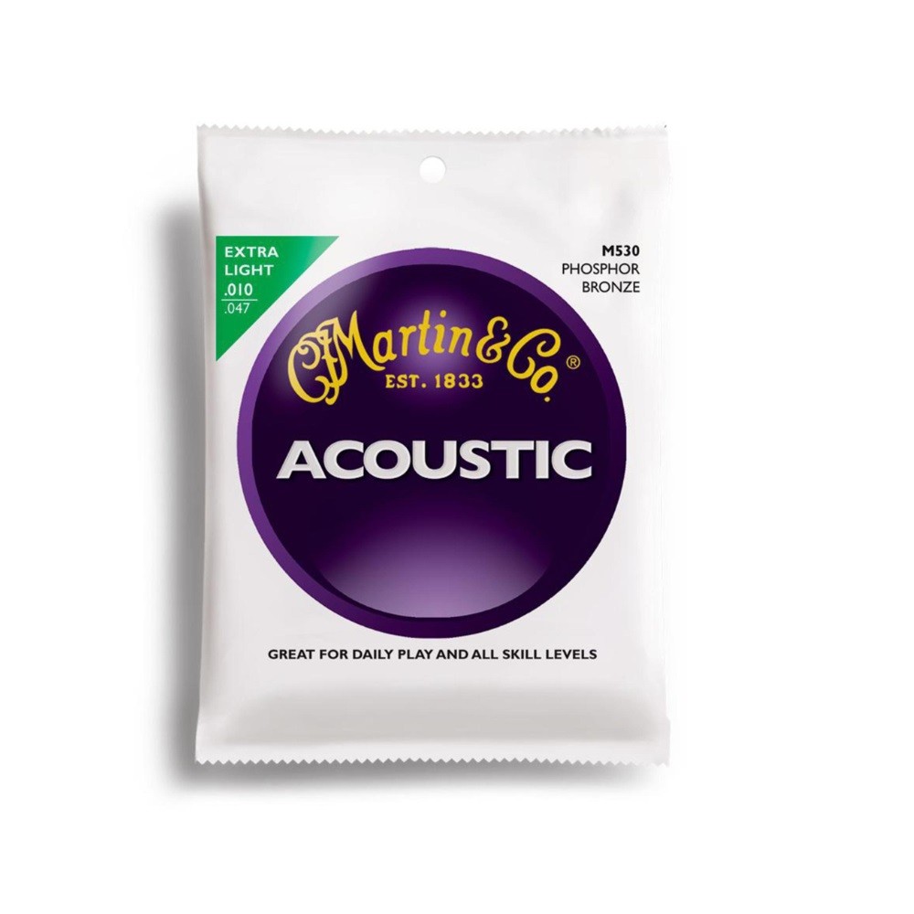 Martin & Co. M530 Traditional 92/8 Acoustic Guitar Strings (Extra Light)