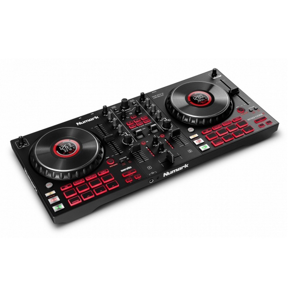 Numark Mixtrack Platinum FX 4-Deck Advanced DJ Controller with Jog Wheel Displays and Effects Paddles