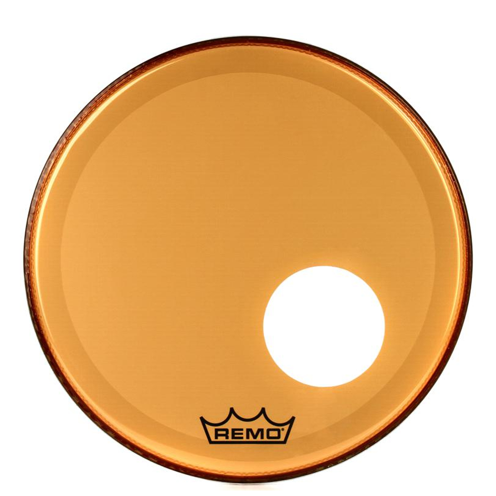 Remo Powerstroke P3 Colortone Orange Bass Drumhead - 18 inch - with Port Hole