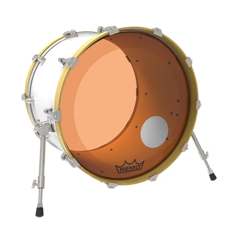 Remo Powerstroke P3 20 inch Colortone Bass Drum Head with Port Hole - Orange