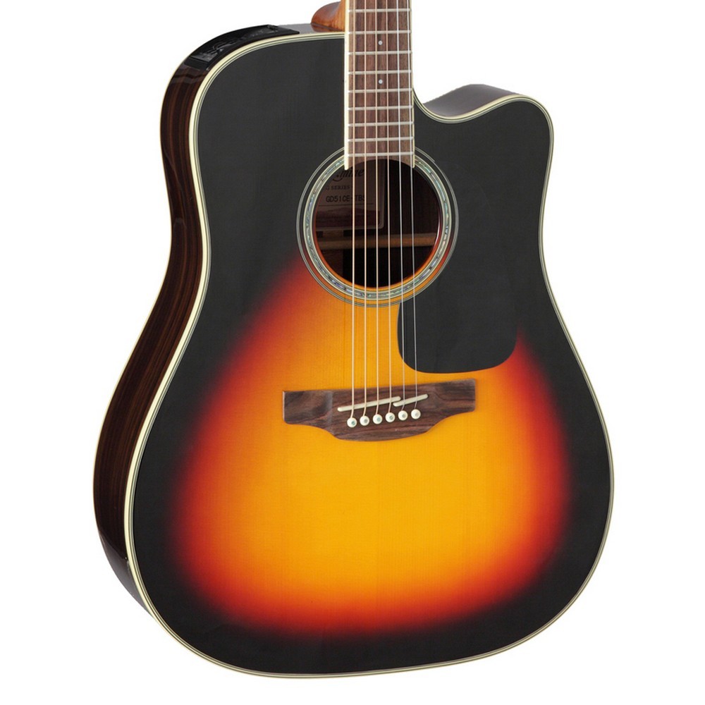 Takamine GD51CE BSB Acoustic/Electric Guitar Gloss Brown Sunburst Dreadnought Cutaway