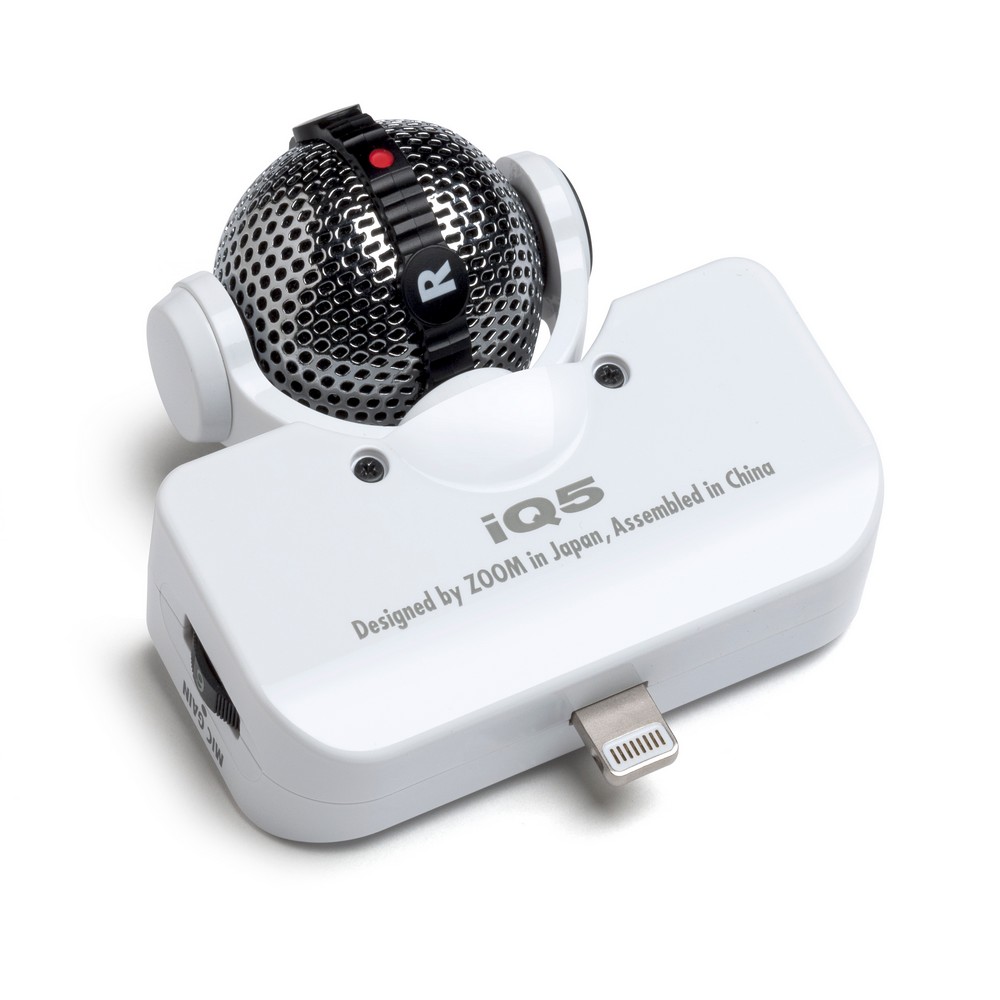 Zoom Mid-Side Condenser Mic for iOS IQ5 (White)