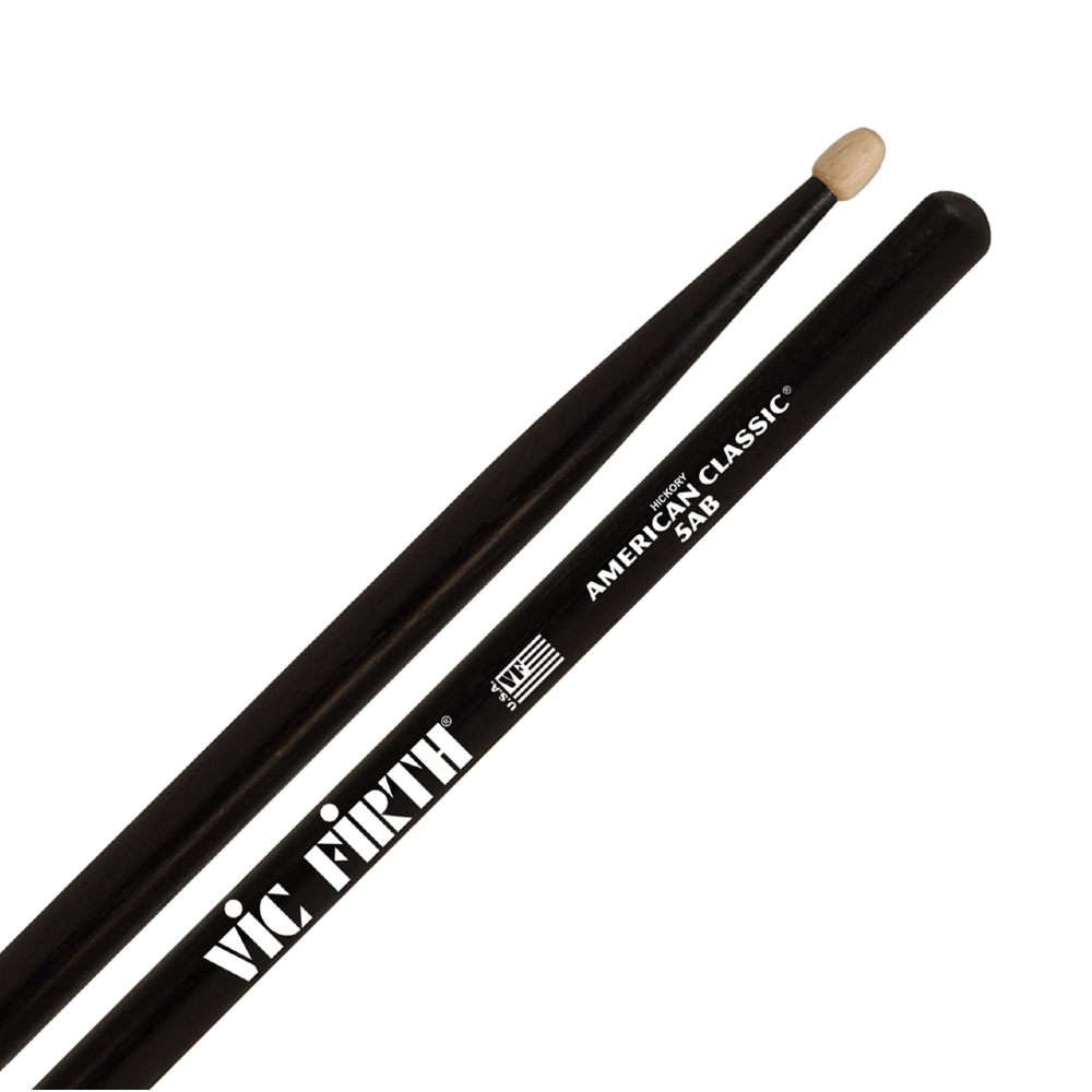 Vic Firth 5AB American Classic 5A Drum Sticks (Black)