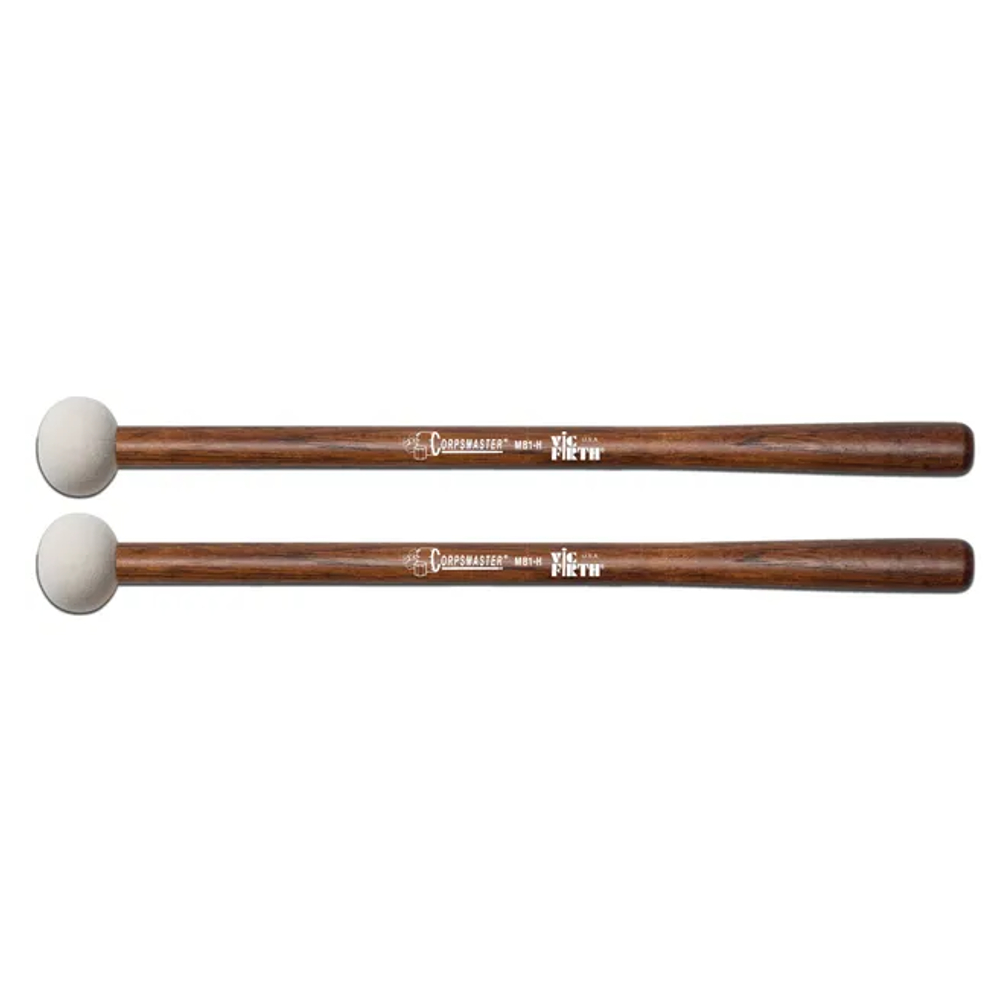 Vic Firth MB1H Corpsmaster Small Hard Felt Marching Bass Drum Mallets
