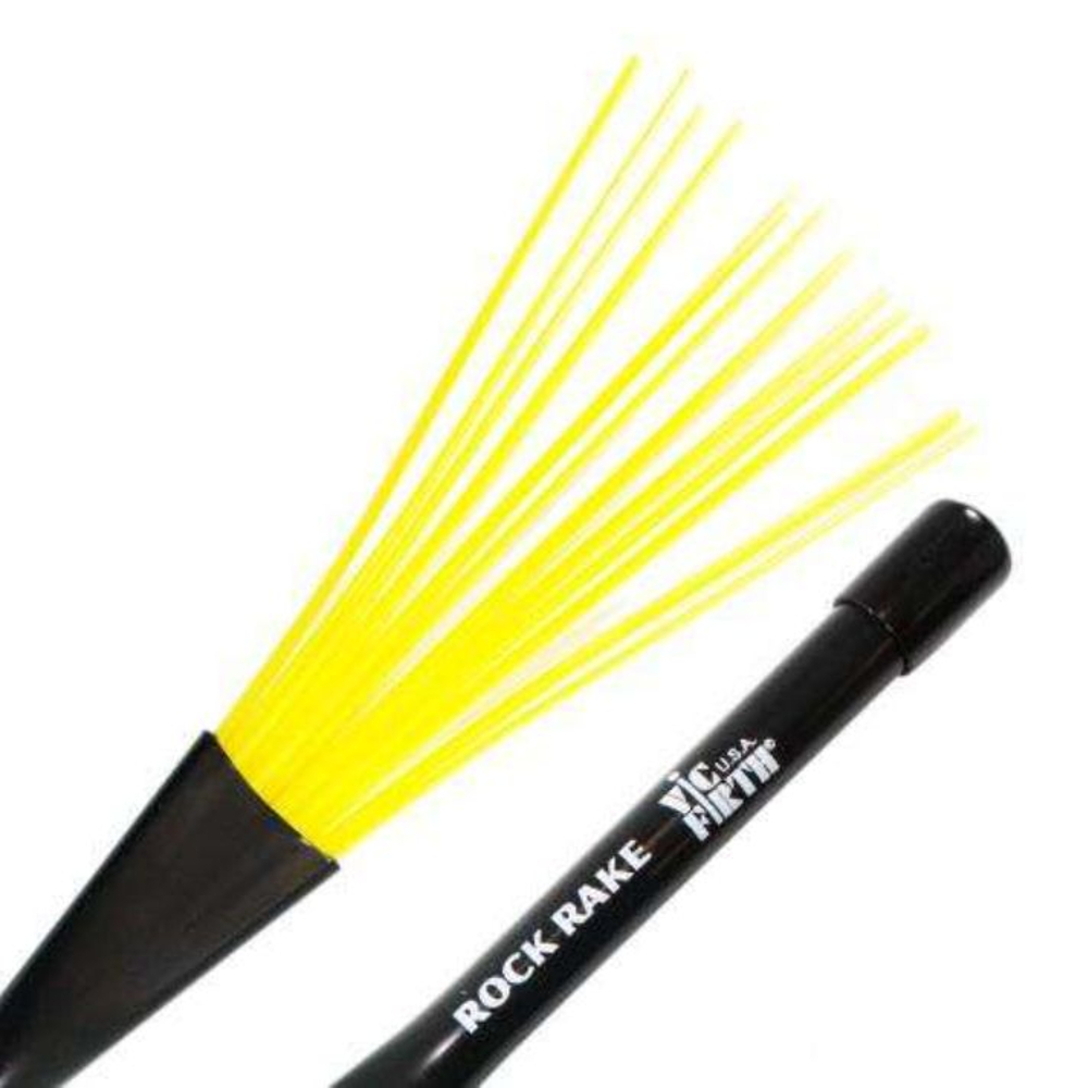 Vic Firth BRR Rock Rake Plastic Brushes (Yellow)