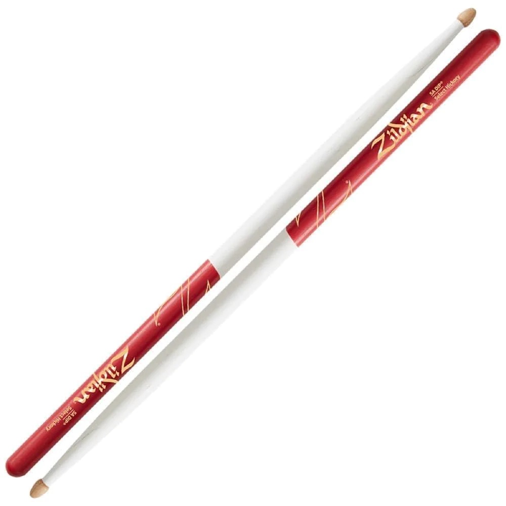 Zildjian 5A Acorn Wood White with Red Dip Drum Stick – Z5AACWDR