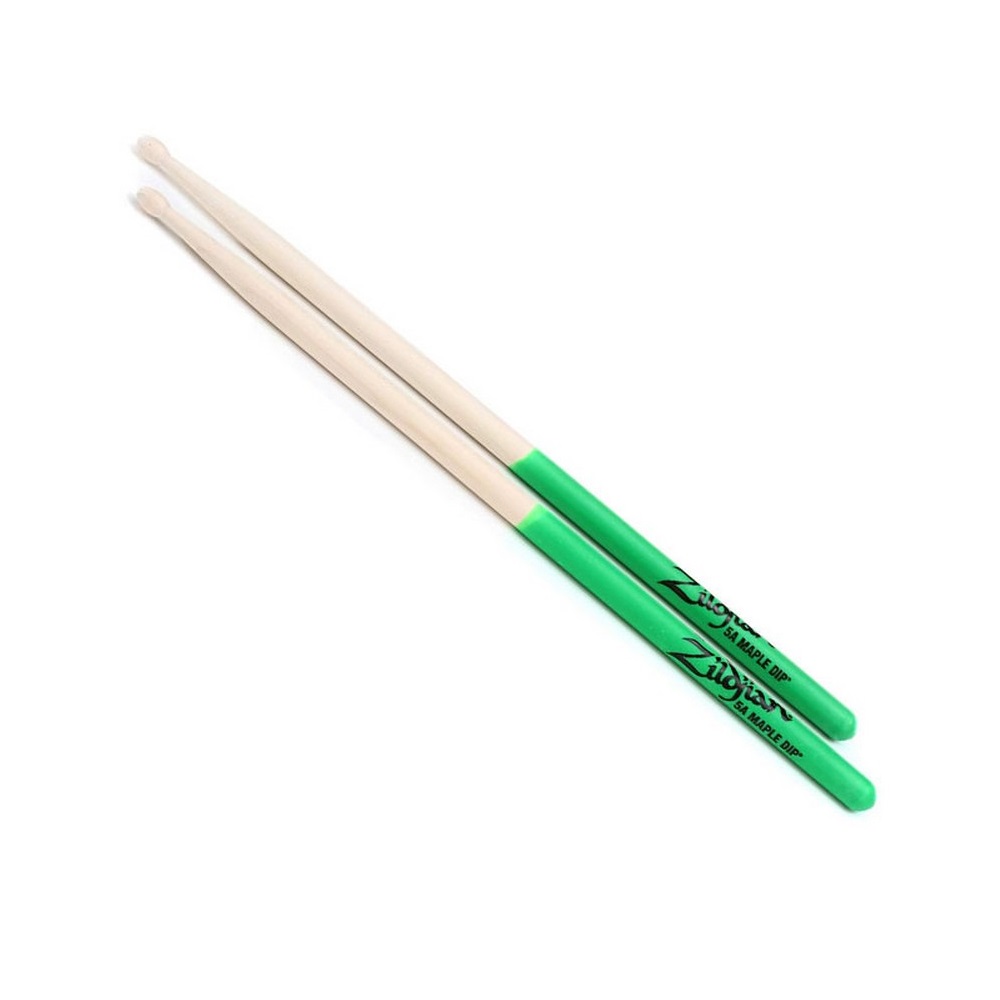 Zildjian Maple Green Dip 5A Drum Sticks - Z5AMDG