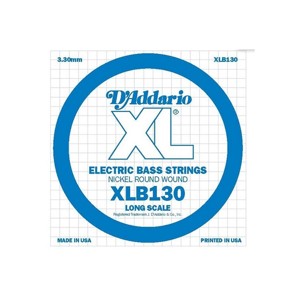 D'Addario XLB130 Single Nickel Wound Electric Bass Strings