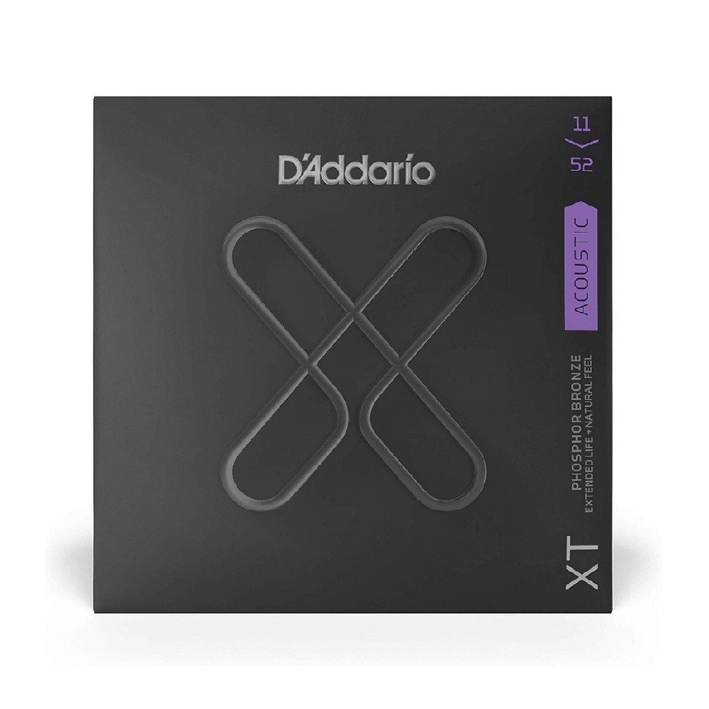 D'Addario XTAPB1152, Phosphor Bronze, Custom Light, 11-52 XT Acoustic Guitar Strings