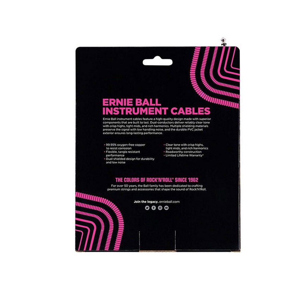 Ernie Ball 30 ft. Coiled Straight Angled Instrument Cable