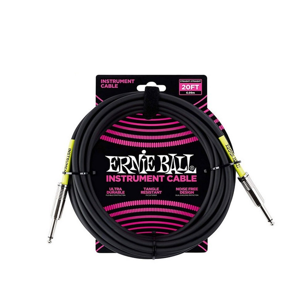 Ernie Ball 20 ft. Straight Instrument Cable