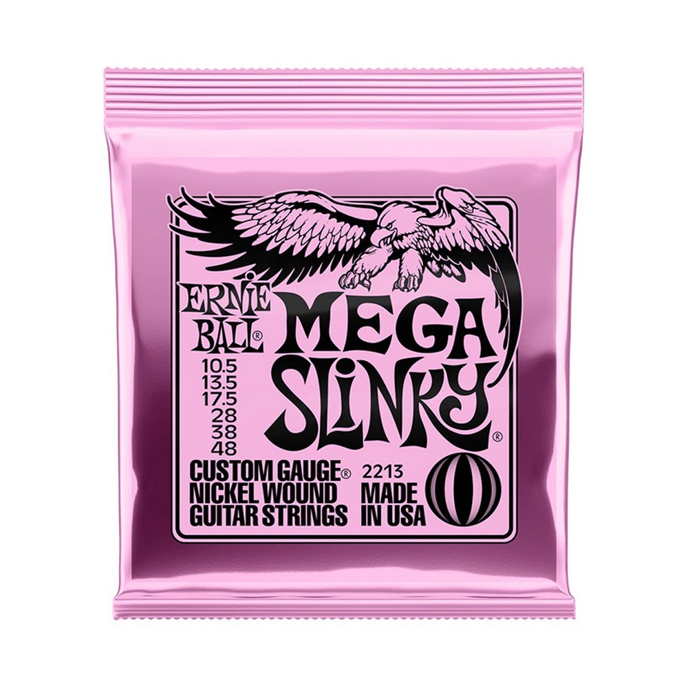 Ernie Ball 2213 Mega Slinky Nickel Wound Electric Guitar Strings (.0105-.048)