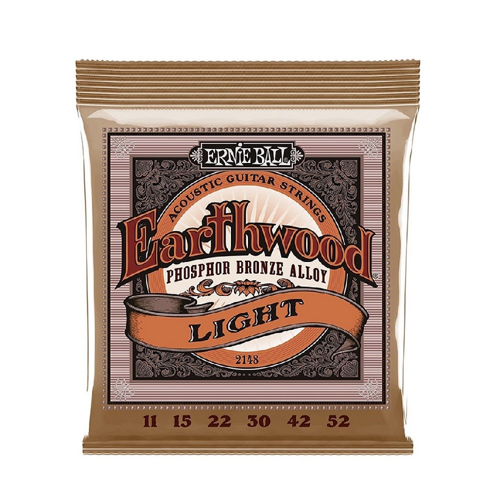 Ernie Ball 2148 Earthwood Light Phosphor Bronze Acoustic Guitar Strings (11-52)