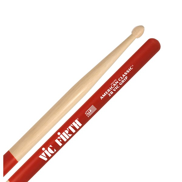 Vic-Firth American Classic Vic Grip 2B Drum Sticks - 2BVG