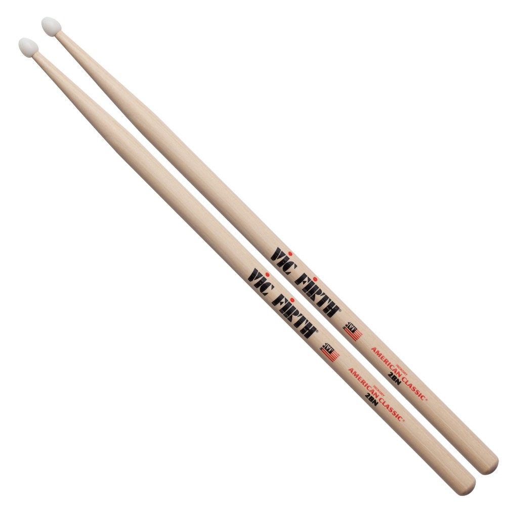 Vic Firth 2BN American Classic Nylon Tip 2B Drum Sticks JB Music
