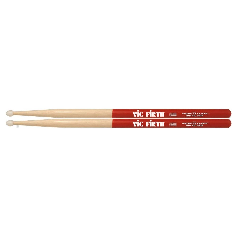  Vic Firth 2BNVG American Classic Nylon Tip Drum Sticks with Vic Grip