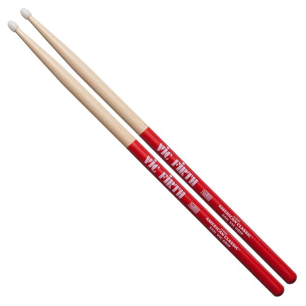 Vic Firth 5ANVG American Classic 5A Nylon Tip Drum Sticks with Vic Grip