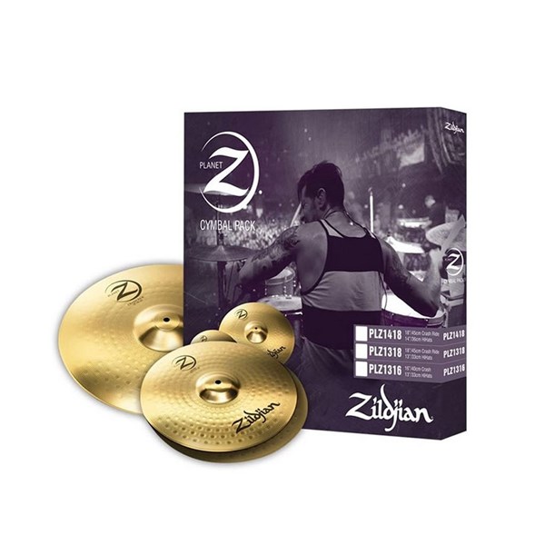 Zildjian Planet Z 18 inch Crash Ride and 13 inch Hi-Hat Cymbal Set - PLZ1318