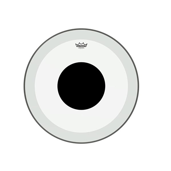 Remo Powerstroke 3 Black Dot 22 inch Coated Drum Head Skin (P3-1122-10)