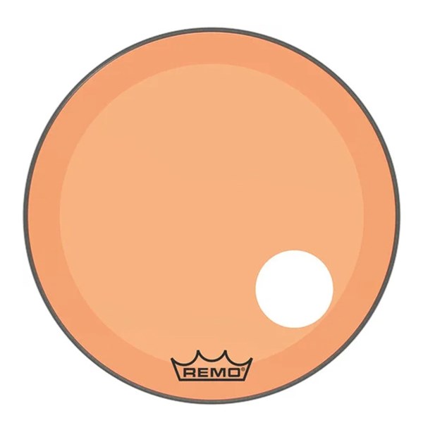 Remo Powerstroke P3 20 inch Colortone Bass Drum Head with Port Hole - Orange