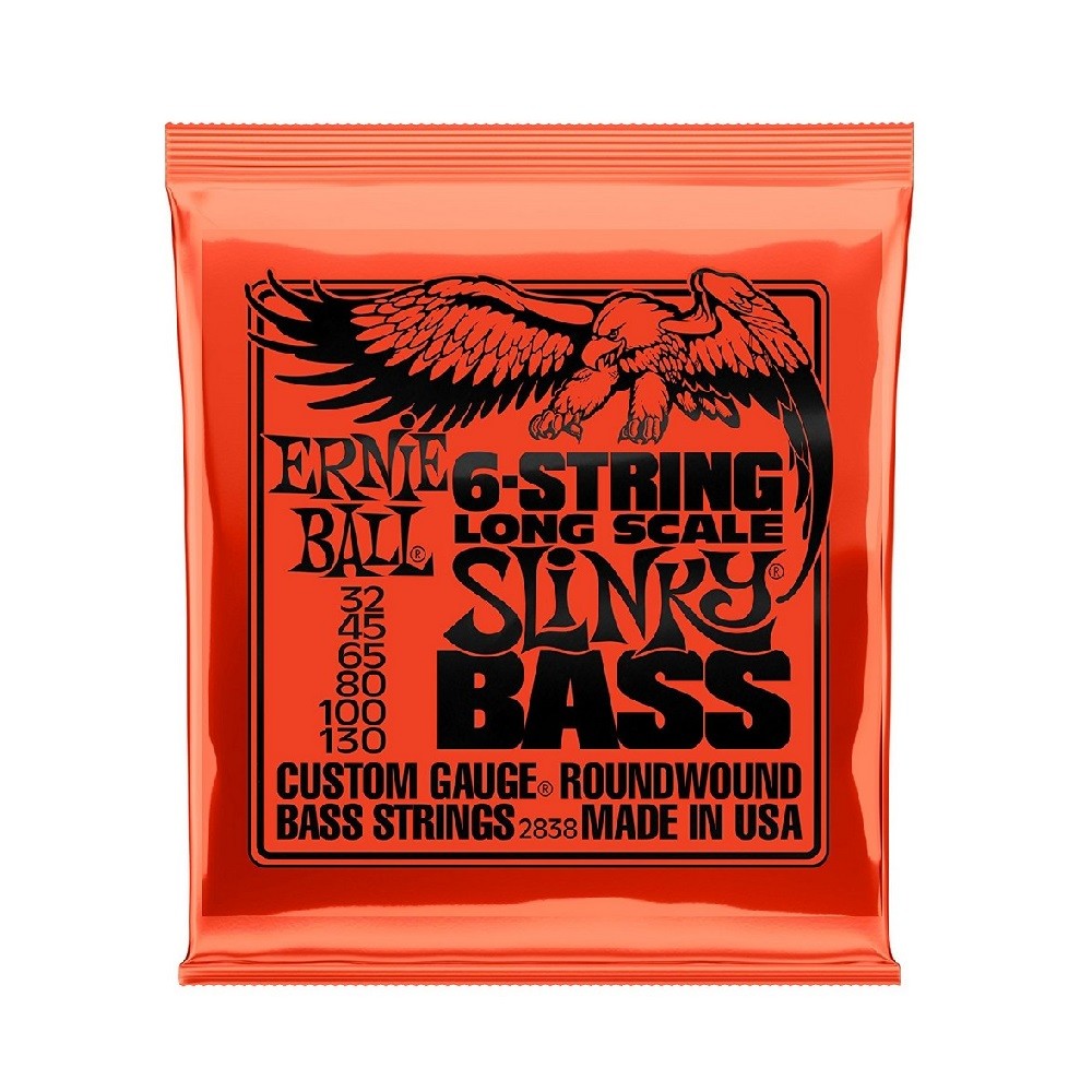 (32-130)　Long　Guitar　2838　JB　Slinky　Music　Bass　6-String　Ernie　Scale　Ball　Strings