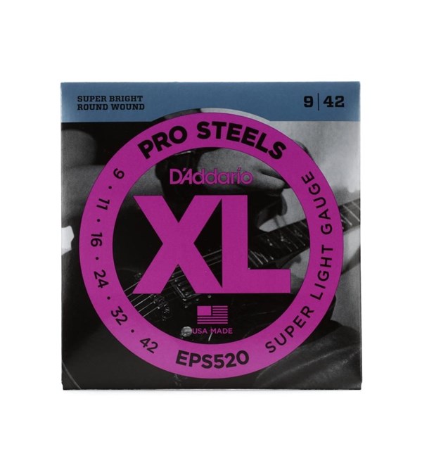 D'Addario EPS520 Electric Guitar Strings Super Light 9-42 