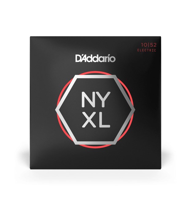 D'Addario NYXL1052 Electric Guitar Strings, Light top Heavy Bottom 10-52 