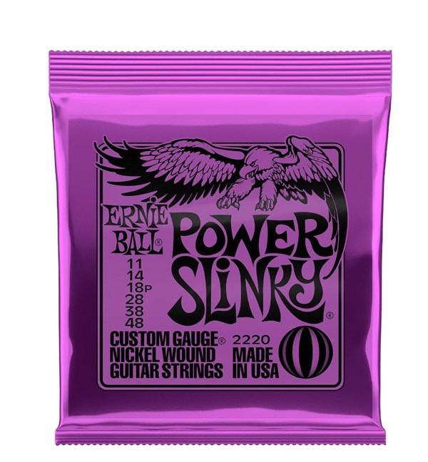 Ernie Ball 2220 Power Slinky Nickel Wound Electric Guitar Strings (11-48)