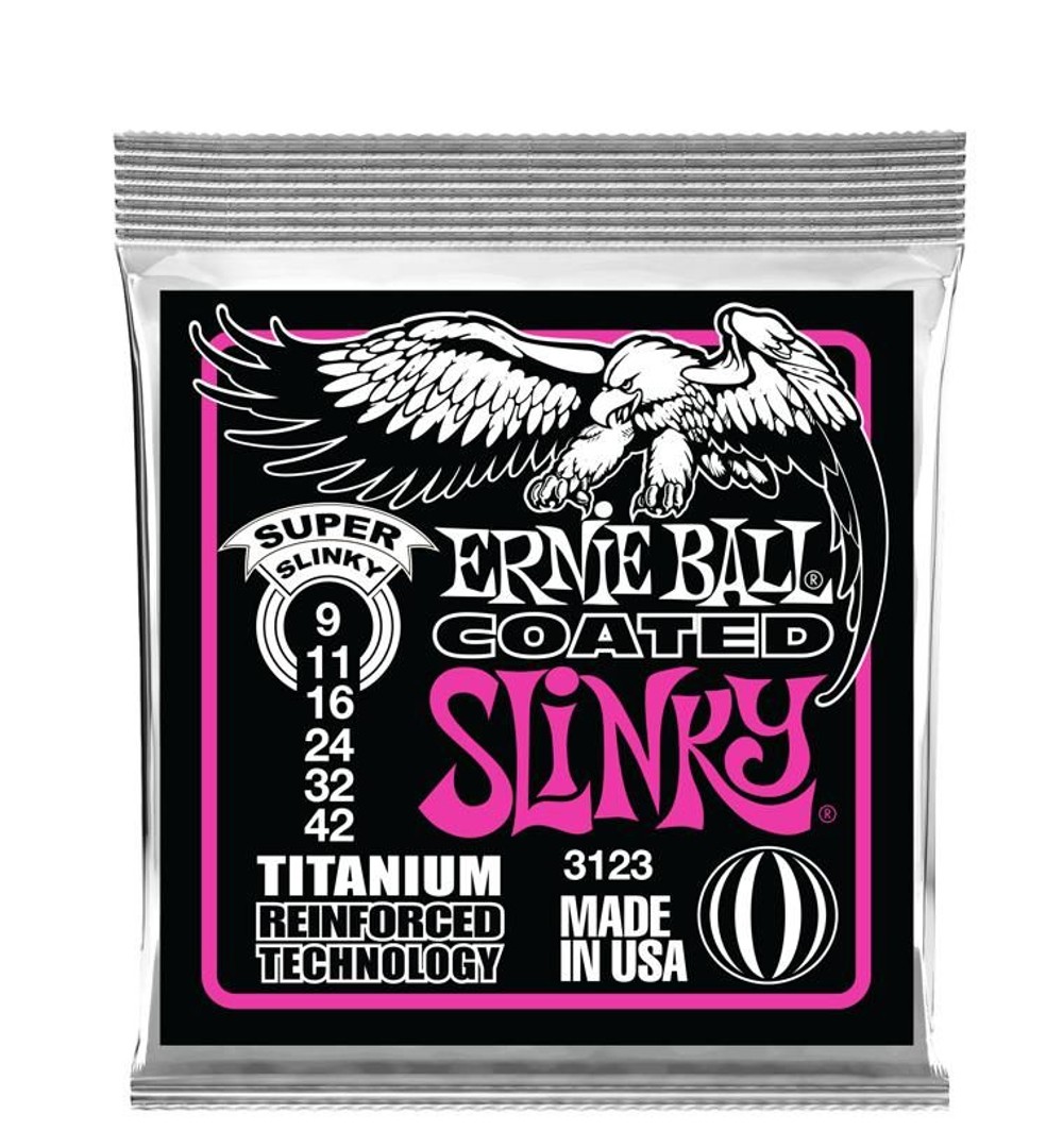 Ernie Ball 3123 Super Slinky Coated Electric Guitar Strings (9-42