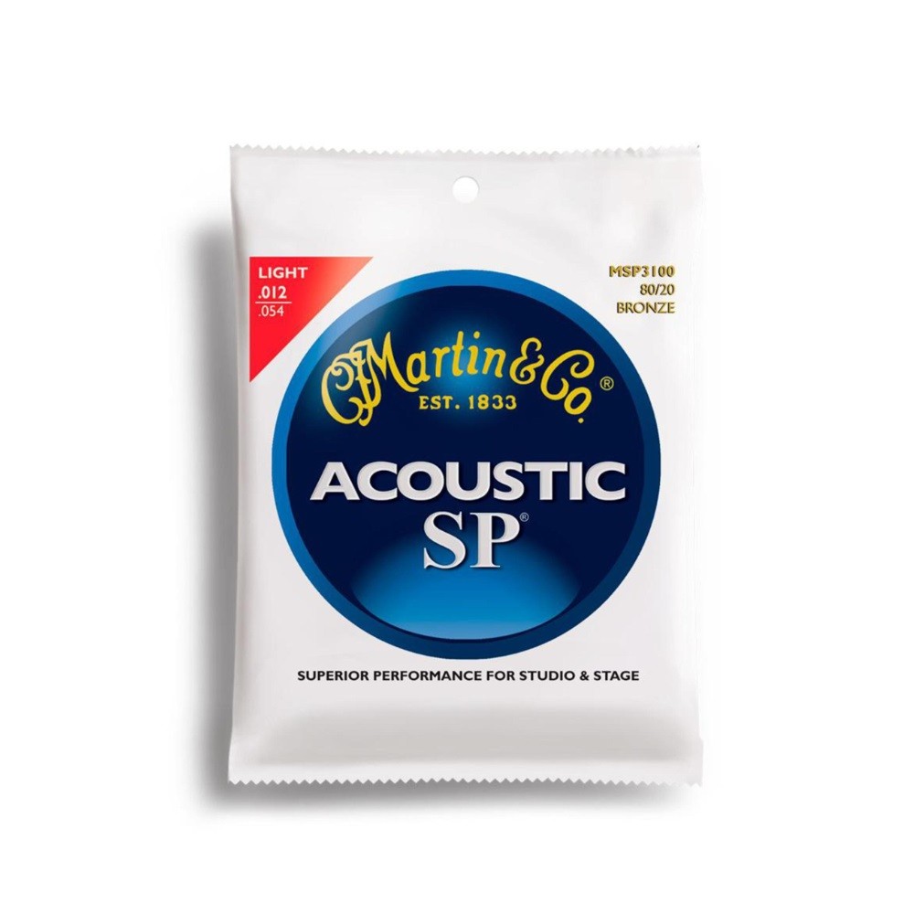 Martin (MSP3100) (SP 80/20 Bronze Light Acoustic Guitar Strings)
