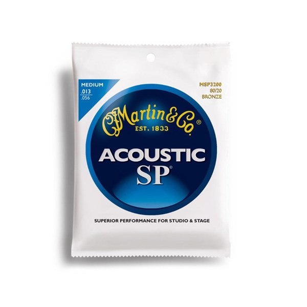 Martin (MSP3200) (SP 80/20 Bronze Medium Acoustic Guitar Strings)