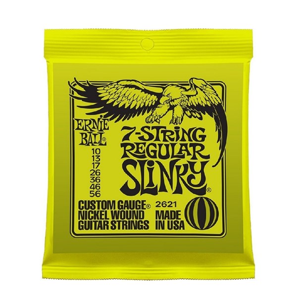 Ernie Ball 2621 7-String Slinky Nickel Wound Electric Guitar (10-56)