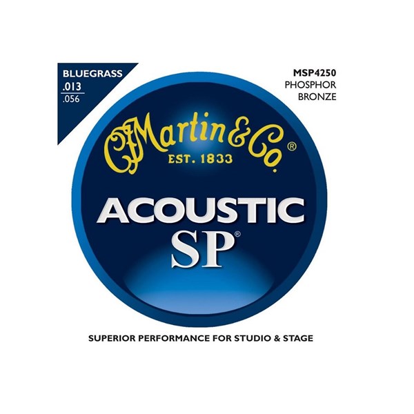 Martin & Co. MSP4250 Phosphor Bronze Bluegrass Acoustic Guitar Strings (Gauge .013 to .056)