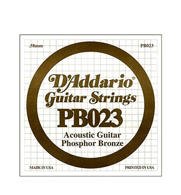 D'Addario PB023 Phosphor Bronze Wound Acoustic Guitar String