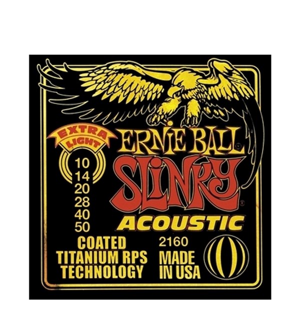 Ernie Ball 2160 Slinky Extra Light Coated Acoustic Guitar Strings (10-50)