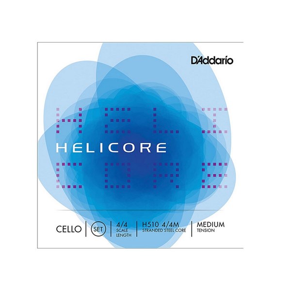 DAddario Cello Strin Set Helicore, 4/4 scale, Medium Tension, H510
