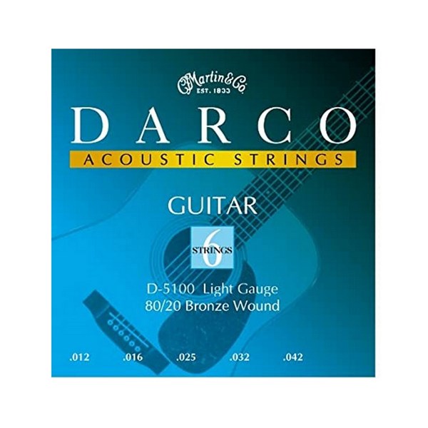 Martin & Co. D5100 Darco Acoustic Guitar Strings, Light