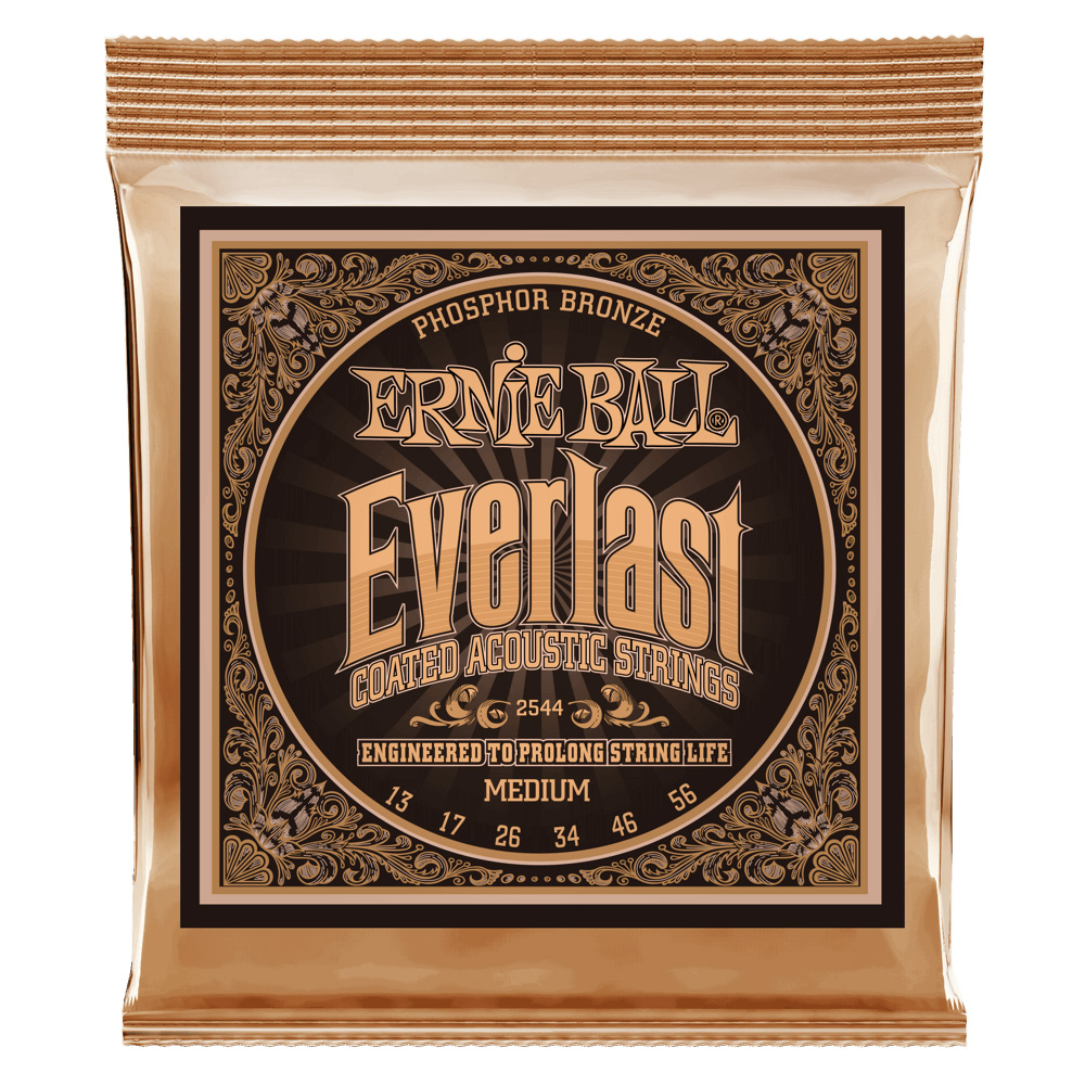 Ernie Ball Everlast Phosphor Medium Acoustic Guitar Strings 13-56 2544