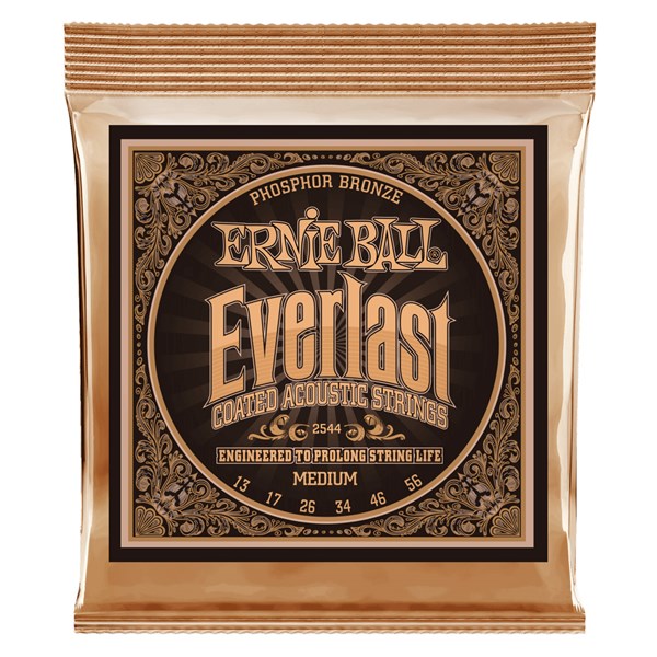 Ernie Ball 2544 Everlast Phosphor Bronze Medium Acoustic Guitar Strings (13-56)