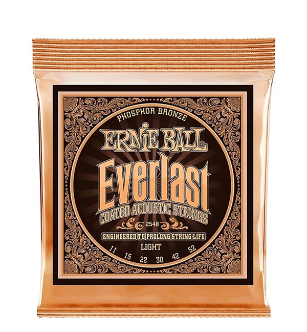 Ernie Ball 2548 Everlast Phosphor Bronze Light Acoustic Guitar Strings (11-52)