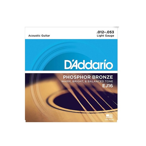 Daddario Acoustic Strings, Phosphor Bronze 12-53 EJ16