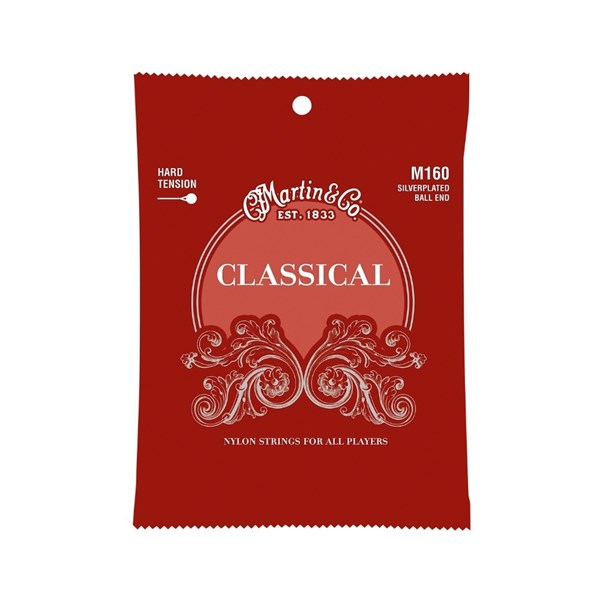 Martin M160 Classical Hard Tension Silverplated Ball Ended Guitar Strings